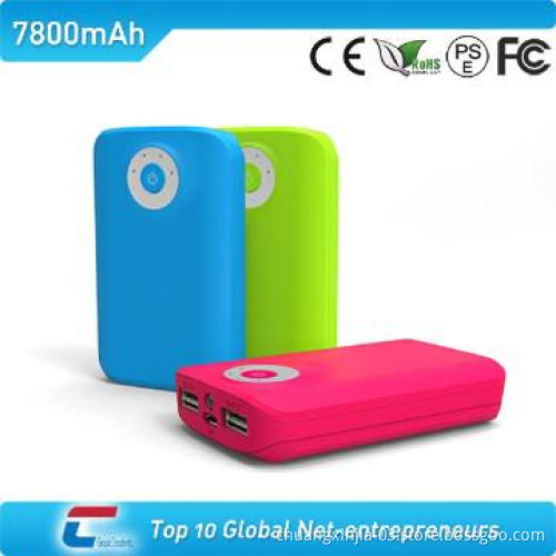 mini power bank with LED torch iphone and dual outputs